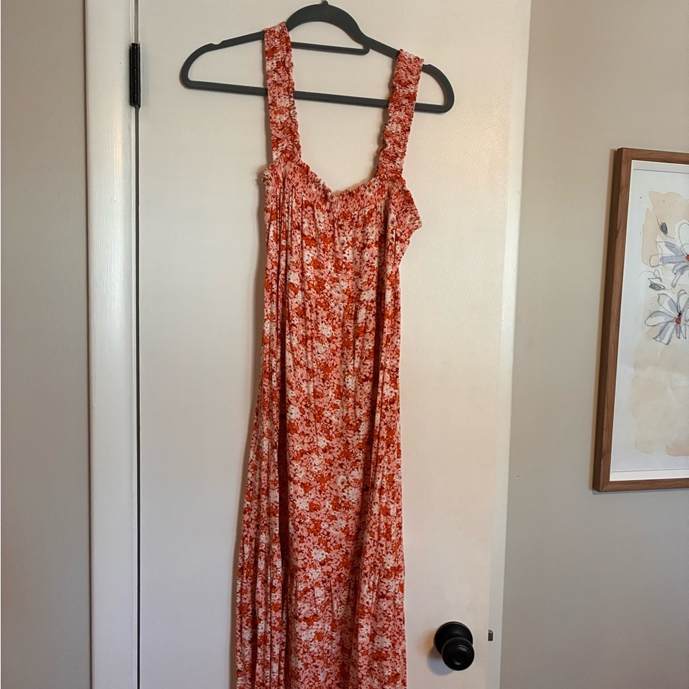 Floral Red Maxi Dress (maternity)